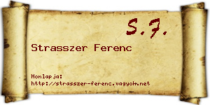 Strasszer Ferenc névjegykártya